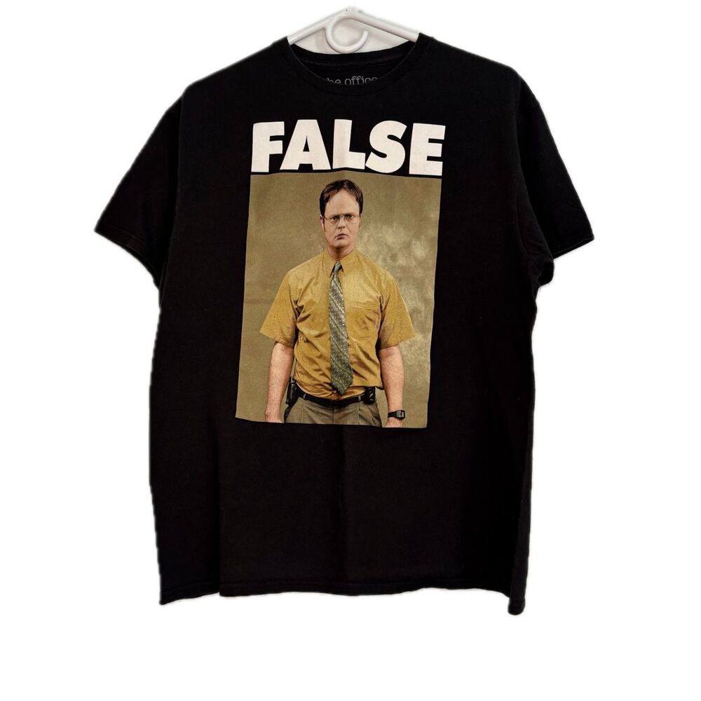 The Office Dwight Schrute False T Shirt Large Ripple Junction Graphic Tee